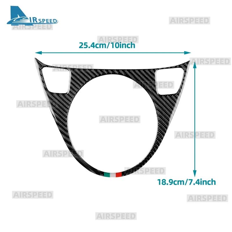 Real Soft Carbon Fiber Car Gear Shift Tricolor Trim Sticker For Abarth 595/695/595C/695C 2012-2015 For Fiat 500 2008-2015 AT MT