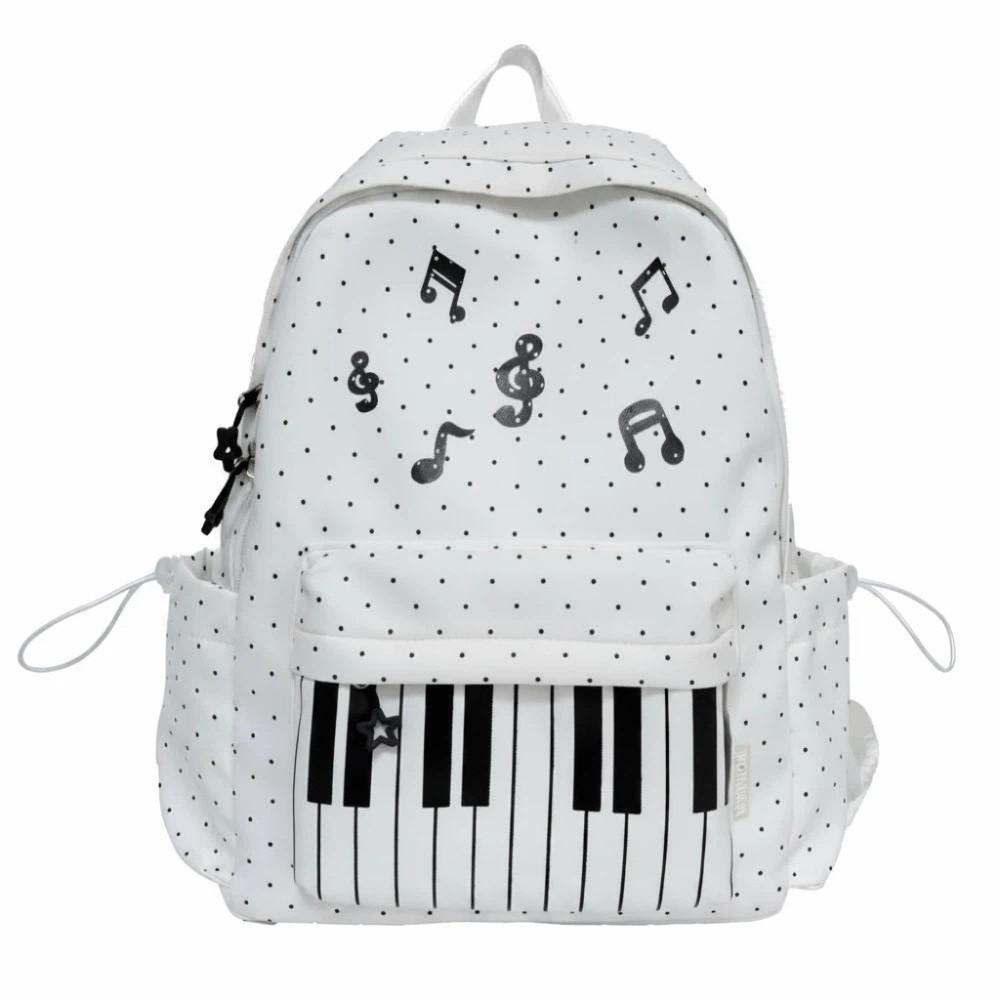 Lightweight Design Piano Backpack Nylon Cute Schoolbag Keyboard Bookbag Outdoor Traveling