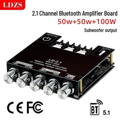 2.1-канальная цифровая плата усилителя с Bluetooth, функциями регулировки высоких/низких частот, супербаса и высокой мощностью для сабвуферов и автомобильных аудиосистем.