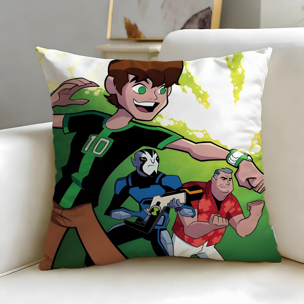 Классическая мультяшная наволочка Ben 10 Ultimate Alien Мягкая Легко стирается Подушка Универсальная для Дивана Кровати Путешествий и Офиса