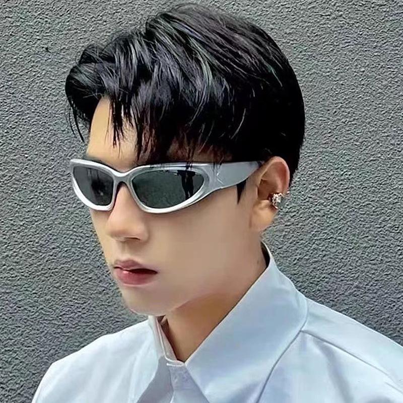 Модные крутые солнцезащитные очки Y2K унисекс футуристические солнцезащитные очки для езды на велосипеде солнцезащитные очки аксессуары для пары подарок фото реквизит