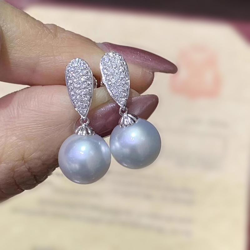 Жемчужные Серьги-Капли Последние Модные Модные Серьги с Подвесками из Кубического Циркония Для Женщин Темперамент Принцесса Ювелирные Изделия Мода Капля