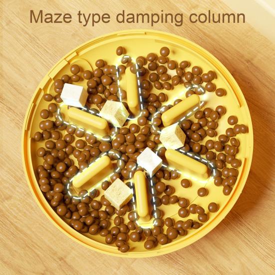 Interactive Cat Puzzle Feeder Toy Flying Saucer Design Treat Dispensing Slow Feeder with Adjustable Outlet for Indoor Cats