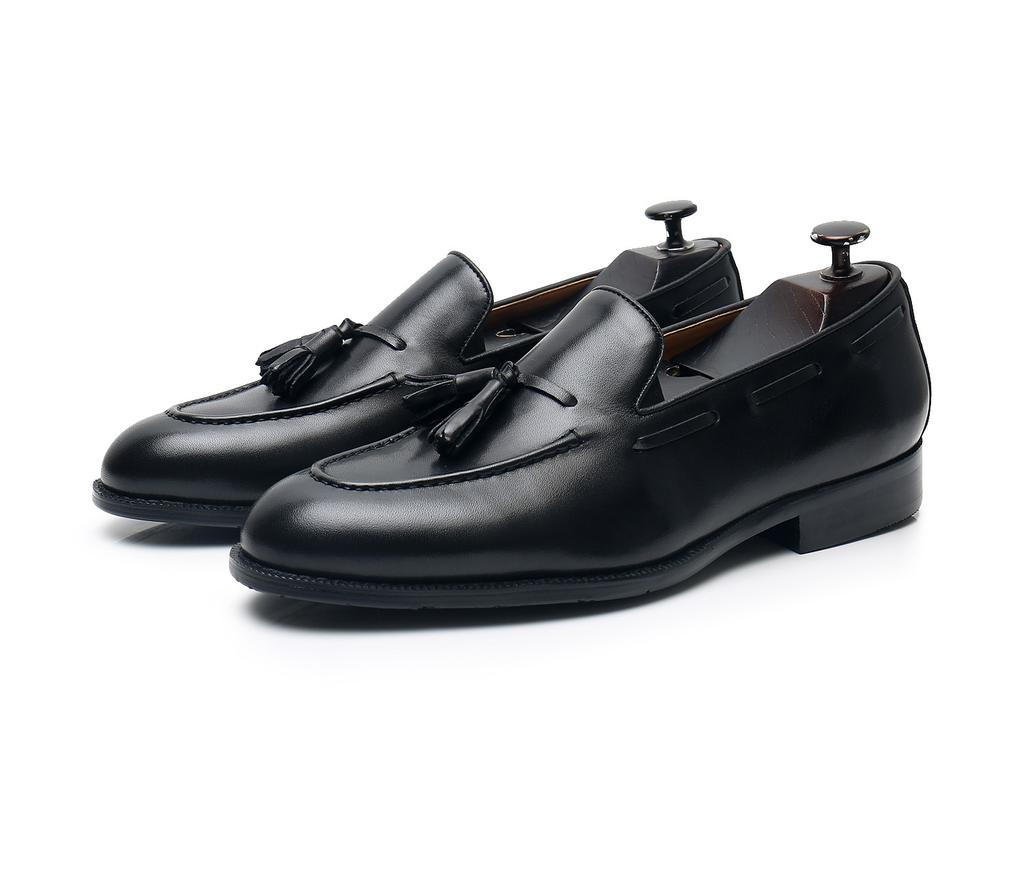 2024 Brand Design Men Genuine Leather Shoes Moccasins Men's Tassel Loafers Vintage Slip-on Casual Men Social Dress Shoe Plus 37-45