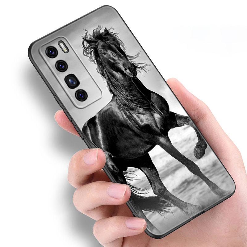 Horses Running Case For Huawei NOVA 8 9 Pro 8i 7i 7SE Y60 5T Mate 40 30 20 10 Lite Honor 50 30 Premium Pro Plus 30S Black Cover