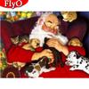 5D DIY Алмазная картина Санта-Клаус Полный квадратный круглый набор для рукоделия Алмазная вышивка Мультфильм Рукоделие Собака Рождественский подарок