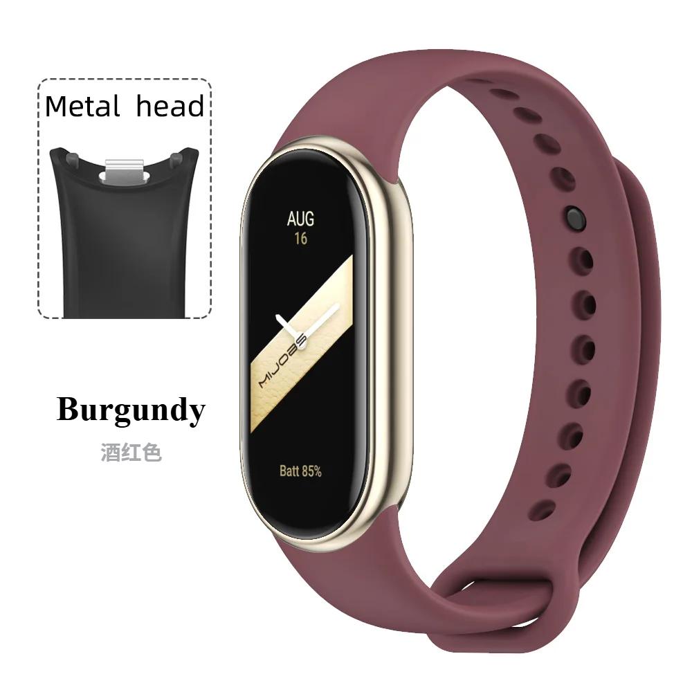 Спортивный силиконовый ремешок для Xiaomi Mi Band 9 NFC Сменный браслет-ремень для Xiaomi Mi Band 8/9/10 Наручный ремешок Аксессуары для умных часов