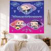 Demon Hunter Girls Custom Your Name Wall Decor Tapestry Art For Pet Memorial Birthdaywedding Party Backdrop Family Gift