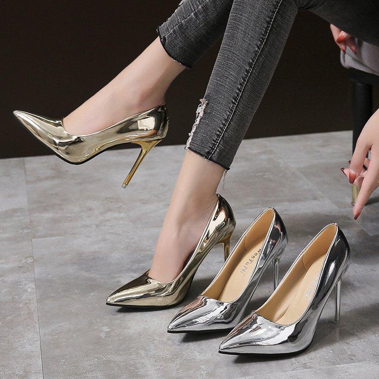 Fashion Women Pumps High Heels Silver Sexy High Heels Shoes for Women Stilettos Fashion Luxury Wedding Party Shoes Big Size