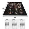 Slipknot Distinctive Masks Fleece Blanket - Dark Heavy Metal Aesthetic Throw Blanket Featuring Iconic Band Member Masks - Perfec