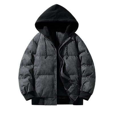 Хлопковая одежда для мужчин и женщин, короткий стиль, зимняя, новая, поддельная, из двух частей, с капюшоном, утолщенная, теплая, спортивная, для отдыха, модная, удобная