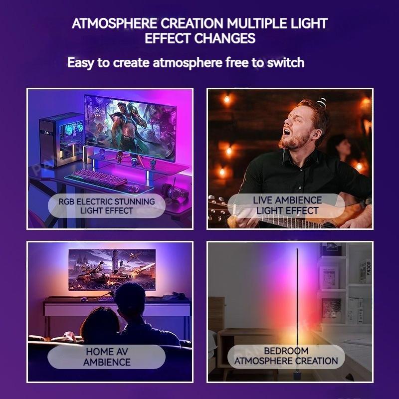 Бытовая RGB напольная лампа LED Современный скандинавский минималистичный свет Гостиная Спальня Пульт дистанционного управления Роскошные напольные светильники