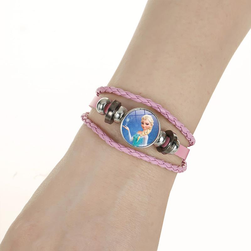 1Pc Disney Princess Frozen Elsa Anna Cinderella Mermaid Rapunzel Bangle Bracelet