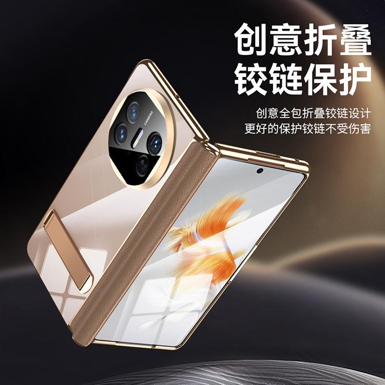 Применимо к чехлу и пленке для мобильного телефона Huawei MateX3, интегрированная гальваническая прозрачная ось, всестороннее покрытие шарнира, чехол-подставка X5
