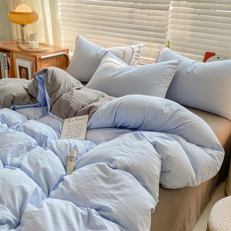 Постельное белье Покрывало с наволочкой простыня односпальное постельное белье пододеяльник Постельное белье с застежкой-молнией Queen/King