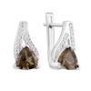 Silver Earrings with Natural Rauchtopaz (smoky Quartz) 0.801ct (2086420)