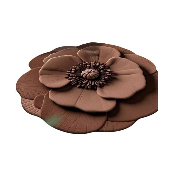 Yousheng Коврик для пола Большой размер Нескользящий Цветочный Плюшевый ковер с 3D визуальным эффектом Легкий в уходе Напольный коврик Гостиная Ванная комната Кухня Декор