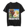 2025 Funny Meme Graphic T Shirts Freakynite Parody Brainrot Joke T-shirt Fashion Casual Loose Short Sleeve Tops Streetwear Women
