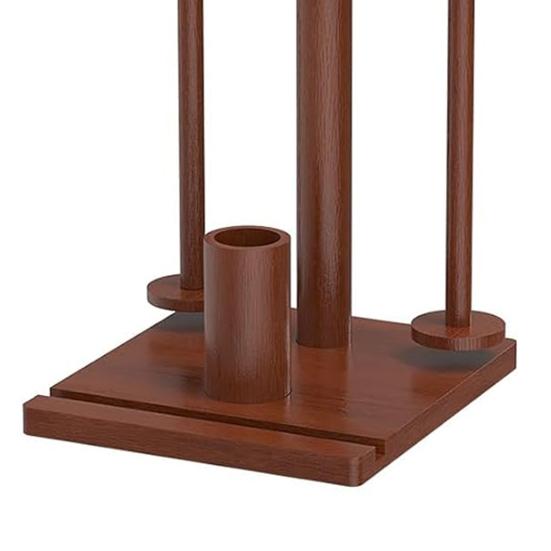 Деревянный держатель для пряжи Магнитный вращающийся диспенсер для пряжи с 2 шпулями Держатель для пряжи с подставкой для телефона для вязания спицами и крючком