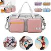 New Fashion Outdoor Waterproof Nylon Sports Gym Bags Women Training Fitness Travel Handbag Yoga Mat Sport Bag with Shoes Compartment
