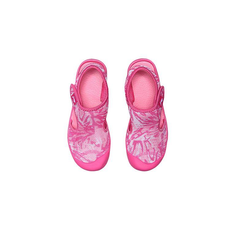 Li Ning Молодежные детские спортивные трендовые нескользящие износостойкие дышащие легкие сандалии детские сандалии розовые YKUQ058-42