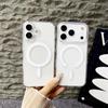 Оригинальный магнитный чехол для беспроводной зарядки MagSafe для iPhone 17 Air 16 15 14 13 12 11 Pro Max 17 Plus Mini с прозрачной задней крышкой