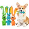 Игрушка для собак с длинными ушами, дизайн кролика, чистка зубов, устойчивая к укусам, встроенная звуковая игрушка для домашних животных