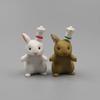 12Pcs Desk Decoration Crafts Cute Mini Rabbit Miniature Hare Animal Figurine Mini Bunny Garden Ornament Micro Landschaft Craft