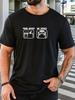 Мужская футболка 100% хлопок летняя повседневная мягкая креативная с принтом букв круглый вырез дышащая с коротким рукавом футболки 2025 новые футболки