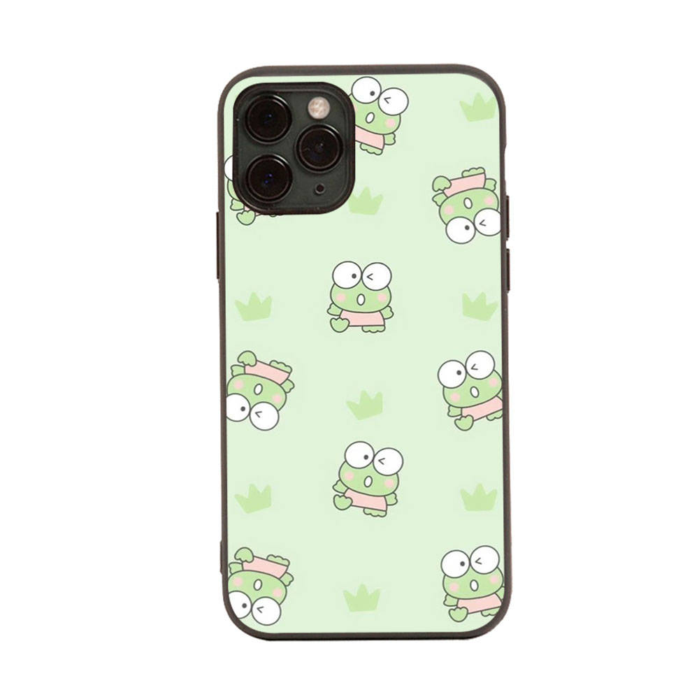 HK17 Keroppi Black Sofe Case for iPhone 16 15 Plus 14 13 Pro 8 SE XR XS Max P30 Nova 5T Y5P Y6 Y7 Y8P Y9 Realme C30 C33 C31 VIVO Y36 V27