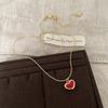 Niche High-End Sense Red Love Pendant Necklace Women'S Light Luxury Fashion Personality Unique Versatile Neck Chain Collarbone Chain
