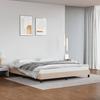 VidaXL Bed Frames Slat Base Upholstered Bed Slat Frame Double Bed Adult Bedroom Furniture Interior Cappuccino 346921