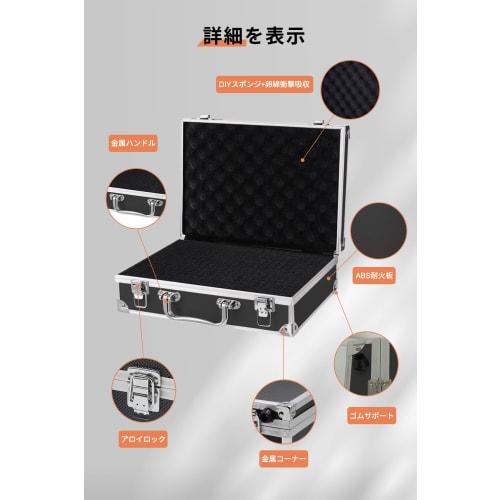 COBIVI Attache Case, Aluminum Case, Duralumin Case, Display Box, Attache Case, Sponge Cover, Small Tool Box, with Block Cushion, Small Item Storage Bo