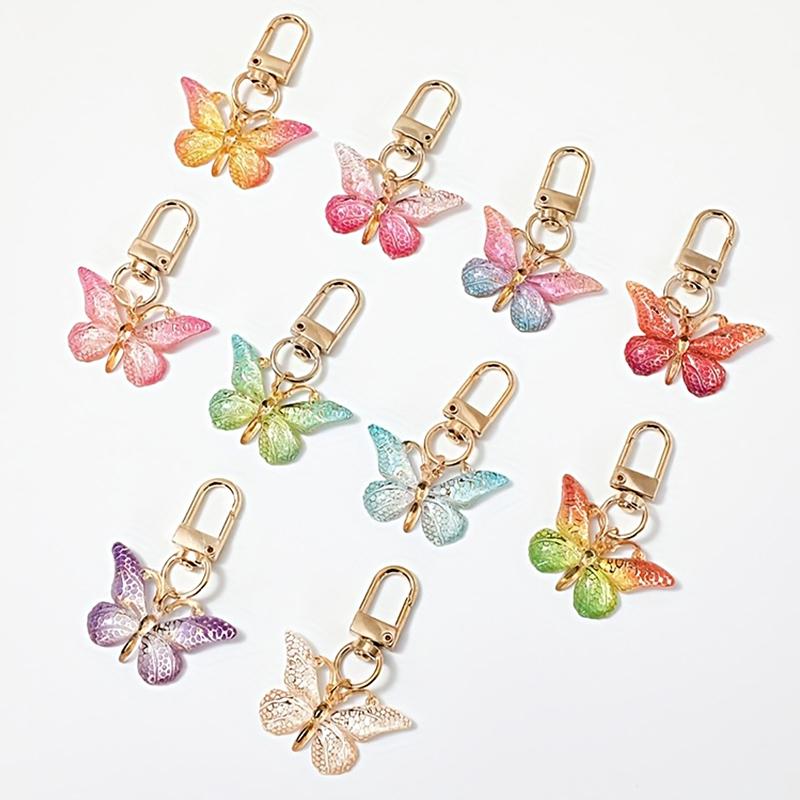 1 шт. Сплав Брелок Шарм Брелок Сумка Женский Подарок Брелок Бабочка Рюкзак Многоцветный