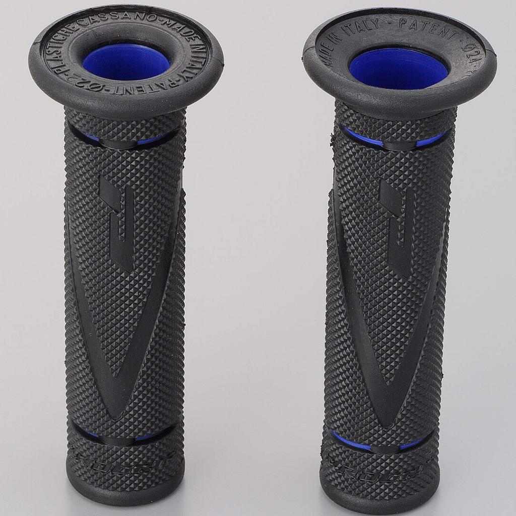 Daytona PROGRIP Motorcycle Hard for Handlebar 99209 Grips, 122mm, Gel, End-Through, 22.2mm Diameter, 838, X-SLIM Type, Blue,