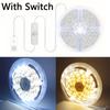 USB 5V 2835 LED Strip Lights Flexible Cuttable Adhesive Tape with Button Switch for TV Backlight Cabinet Bedroom DIY Decoration