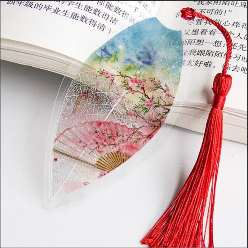 Ancient Chinese Landscape Painting Bookmark Beautiful Beautiful Leaf Vein Bookmark Gift To Classmates and Friends