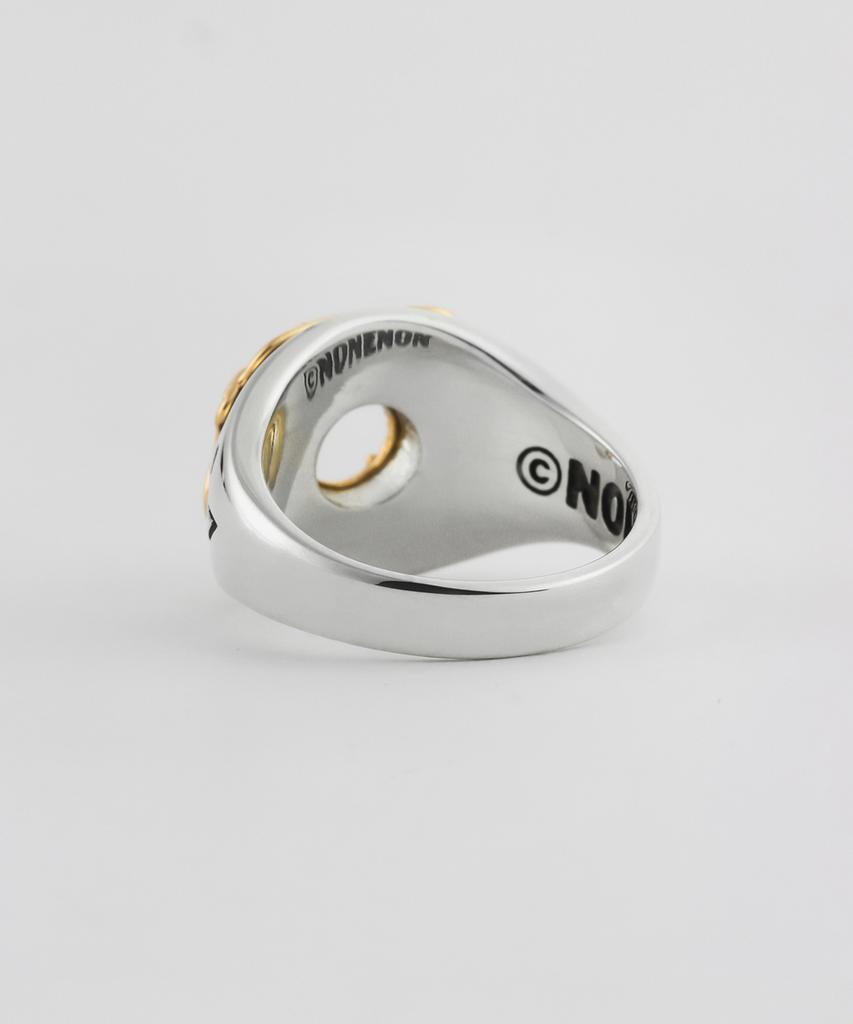 Nonenon Кольцо-бублик Серебро925(Покрынное золото 18K)