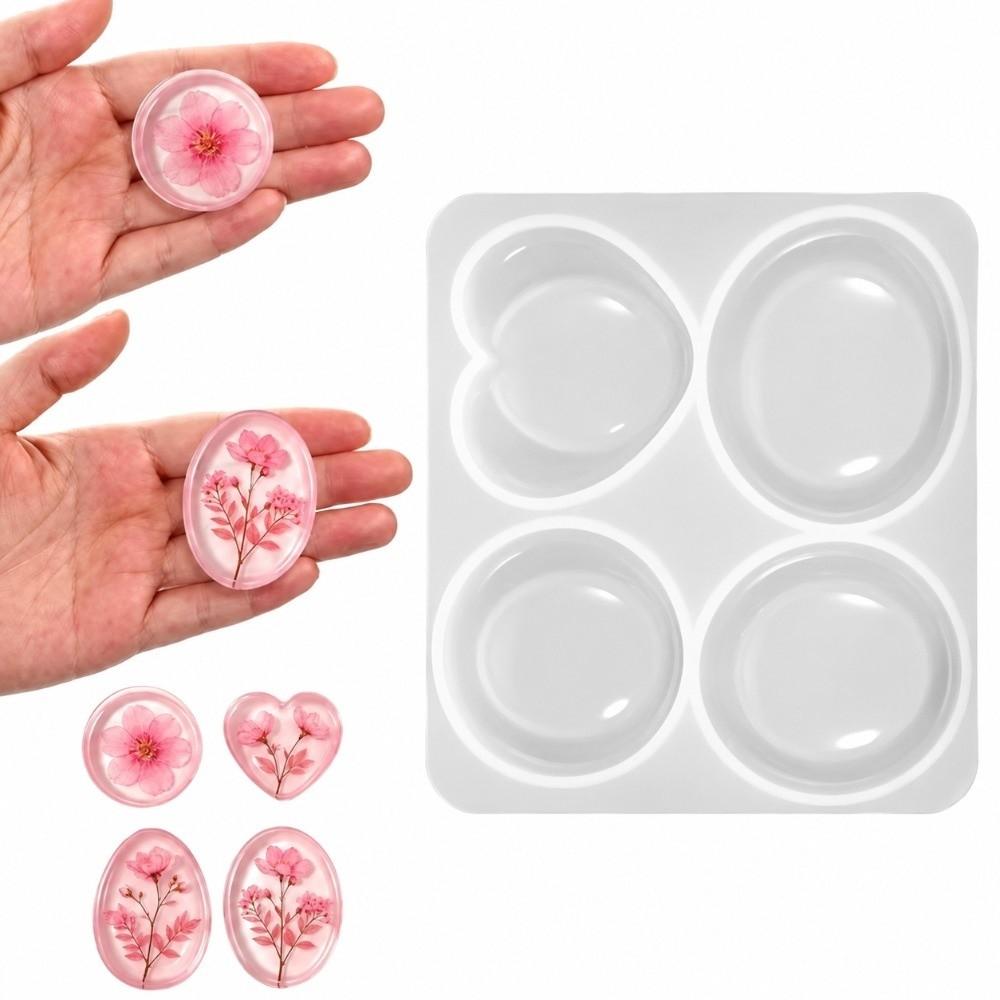 Silicone Pocket Stone Mold Four Designs Resin Silicone Mold Stress Relief Mold DIY Crafting