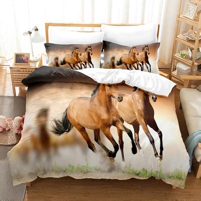 3D The Horse Постельное белье Пододеяльник Комплект с наволочкой Твин Полный Queen King Постельное белье Постельное белье