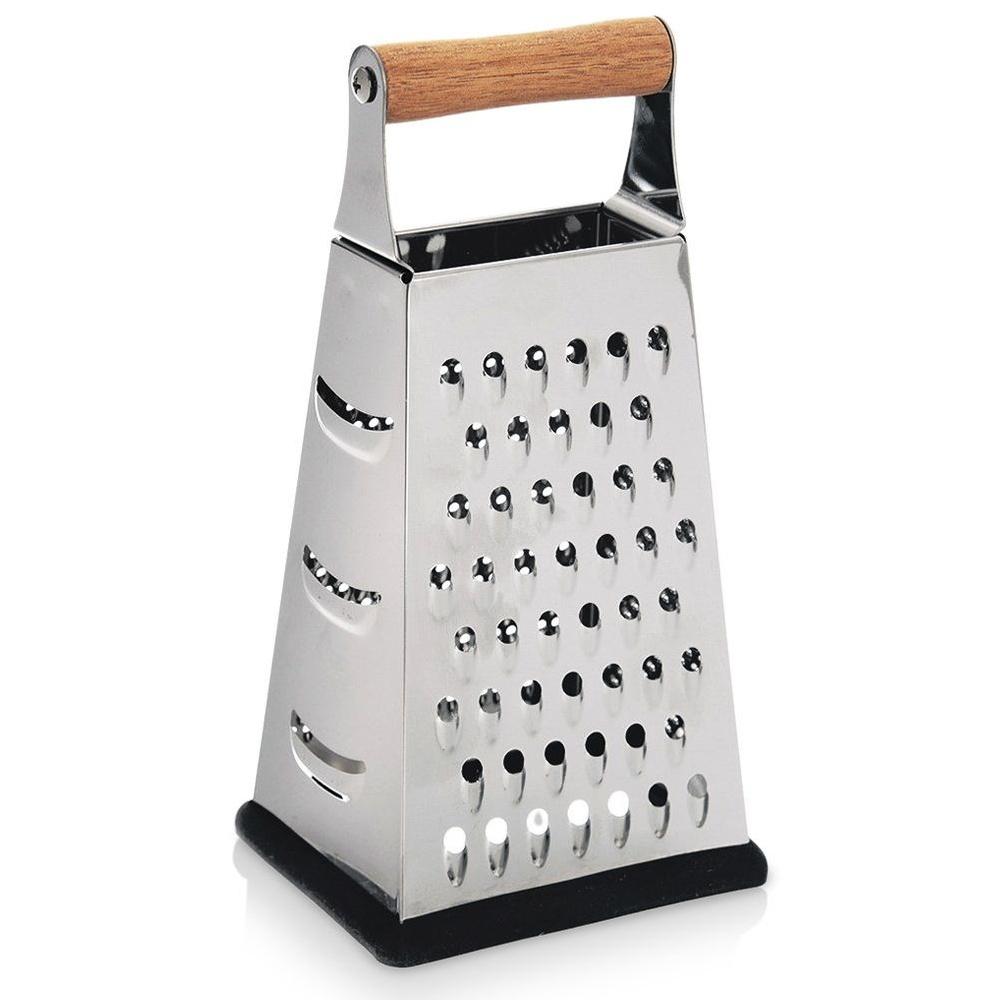 4-Sided Stainless Steel Box Grater with Acacia Handle Orion 22cm