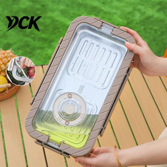 Space Saving Storage Solution Stainless Steel Crisper Box with Sealing Lid And Handle, Large Capacity Stackable Dry Food Organizer Bread Box,