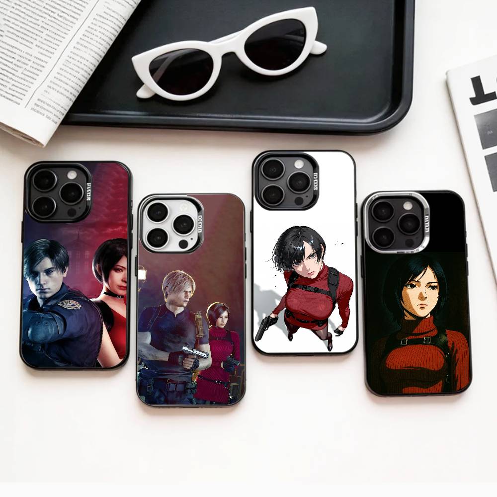 Ada Wong R-Resident E-Evil 4 Phone Case For iPhone17,16,15,14,13,12,11 Plus,Pro Max Colored Silver Plated Inside Cover