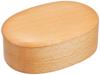 Ланч-бокс Alfax Wood Grain 14 xx см, бук, полый овальный, Bento, маленький 905103 9,5 5,5