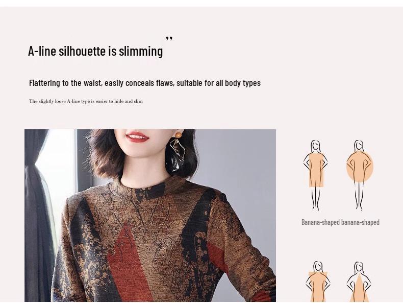Женский топ с флисовой подкладкой, полувысоким воротником и длинным рукавом для осени/зимы 2026