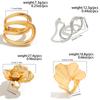 Ingemark 6 Styles Unique Large Petal Flower Twisted Wave Rings for Women Vintage Geometric Adjustable Ring Jewelry Steampunk Men
