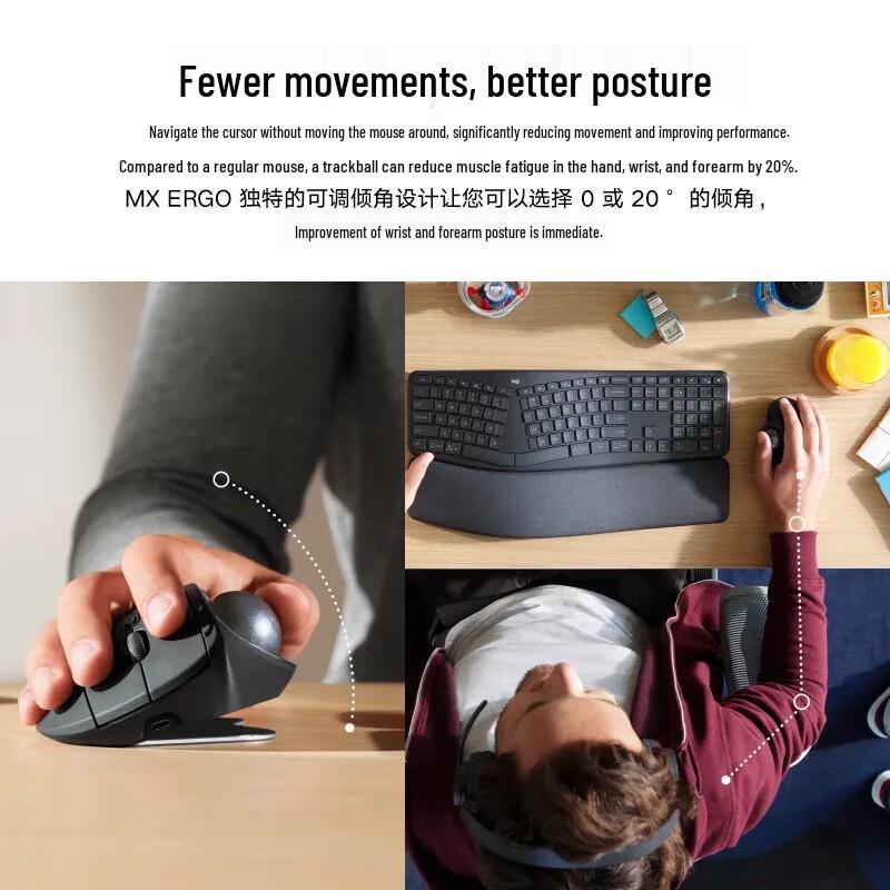 Беспроводная мышь-трекбол Logitech MX ERGO