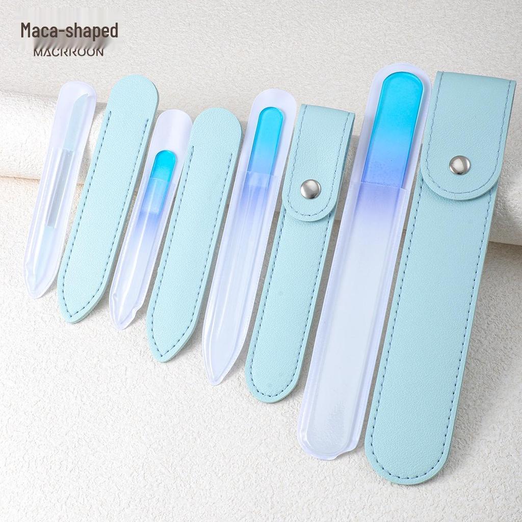 Двусторонний синий нано-кристаллический напильник и баф для ногтей - Инструмент для маникюра с мелким зерном