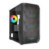 Корпус ПК Sharkoon Micro-ATX MK3 RGB Черный, Совместим с задними разъемами, Поддерживает 11 вентиляторов, Совместим с материнскими платами Micro-ATXMini-ITX, Включает 4 x