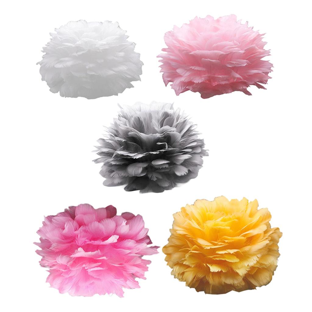 Искусственный перьевой абажур, украшение лампы, подвесной абажур, потолочный светильник, абажур для лампы E27, подвесной потолочный светильник, свадьба